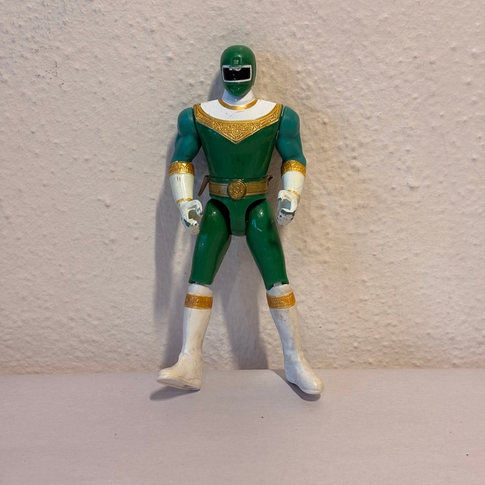 Bandai Power Rangers Zeo Green Ranger Action Figure 5" Green Good Vintage 1996